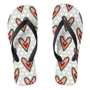 Liebe Heart Flip Flops Beach Footwear