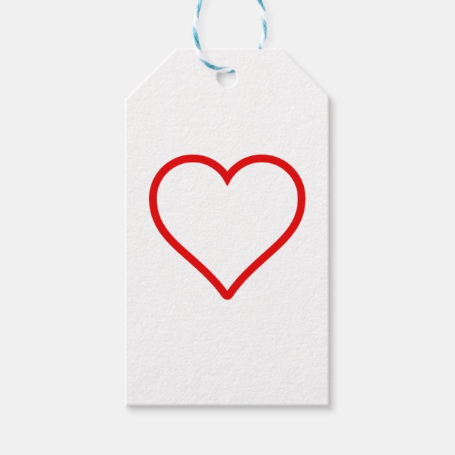 Liebe - Heart Gift Tag Geschenkanhänger (Vorderseite)