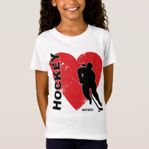 Liebe Heart Hockey Girls T-Shirt