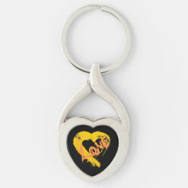 Liebe Heart Metal Schlüsselanhänger