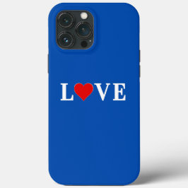 LIEBE Heart Navy Blue Retro Classic Case-Mate iPhone Hülle