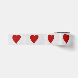 Liebe Heart Red Glitzer Valentine Satin Ribbon Satinband