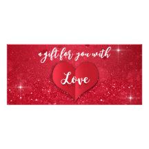 Liebe Heart Red Glitzer Valentine's Day Geschenkka