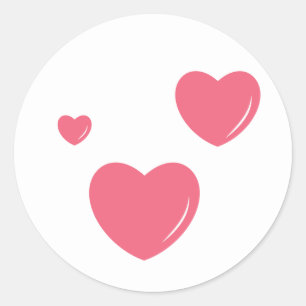 Liebe Heart Round Stickers