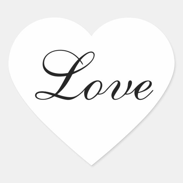 Liebe Heart Shape Sticker für Gastgeschenk Hochzei (Vorderseite)