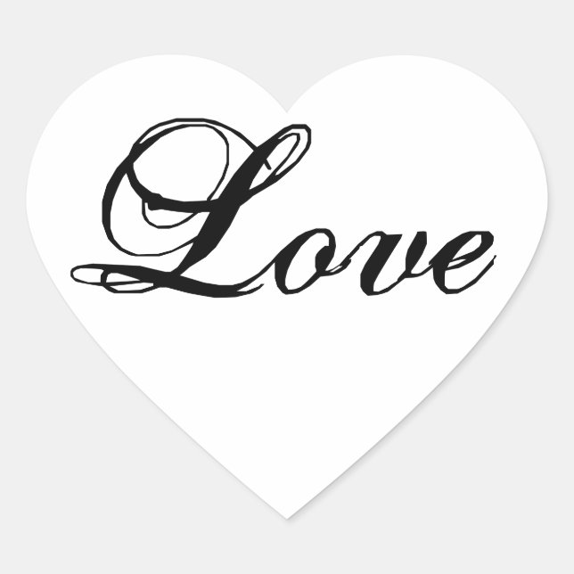 Liebe Heart Shape Sticker für Gastgeschenke Hochze (Vorderseite)