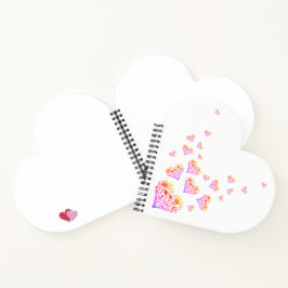 Liebe Heart Shaped Spiral Bound Notebook Notizbuch