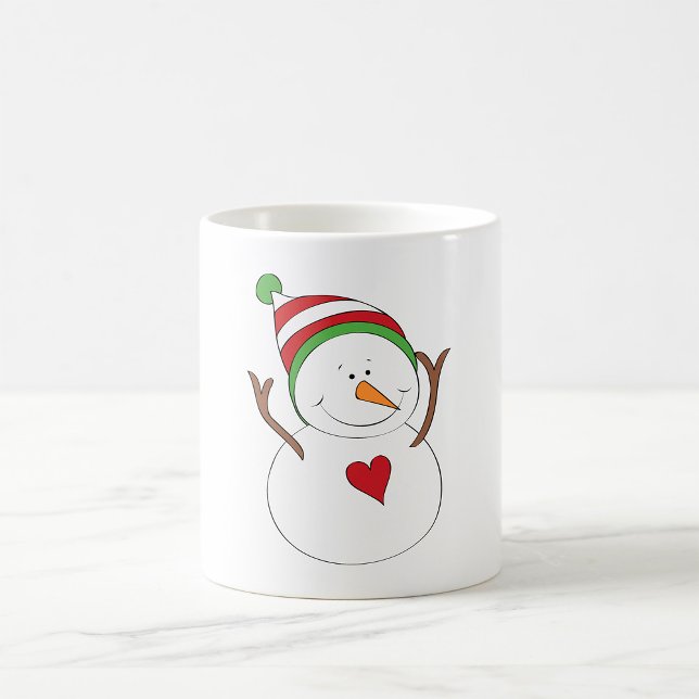 Liebe Heart Snowman Kaffeetasse (Von Creator hochgeladen)
