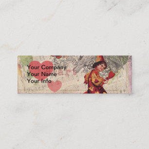 Liebe Heart Sweetheart Valentine Cherub Mini Visitenkarte