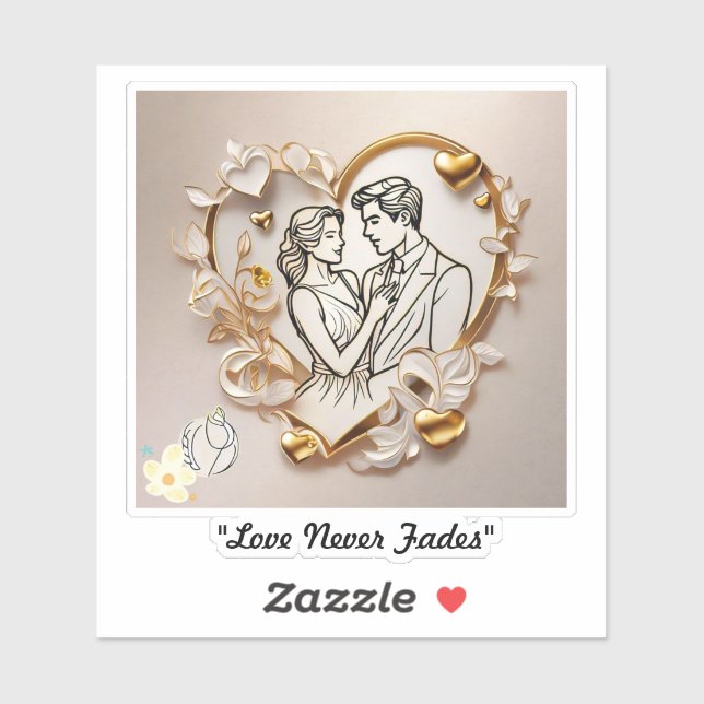 "Liebe Heartfelt Melody" Aufkleber (Blatt)