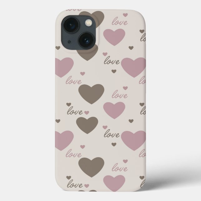 Liebe Hearts Case-Mate iPhone Hülle (Rückseite)