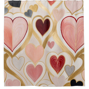 Liebe Hearts Duschvorhang