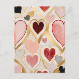 Liebe Hearts Feiertagspostkarte