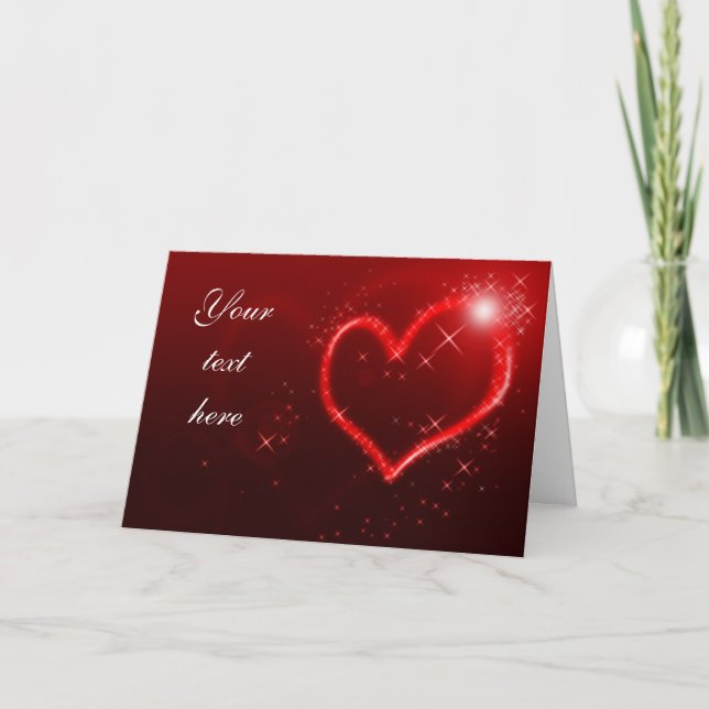 Liebe Hearts Karte (Vorderseite)