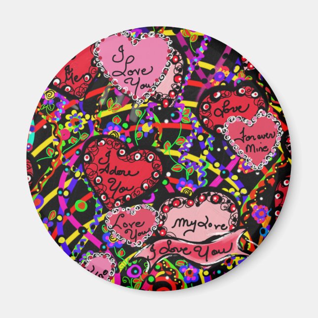 Liebe Hearts Magnet (Vorne)