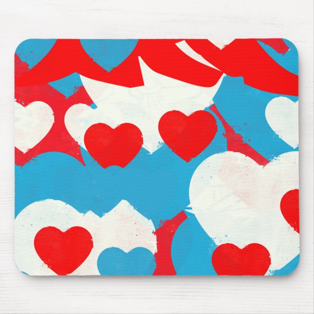 Liebe Hearts Mousepad (Vorne)