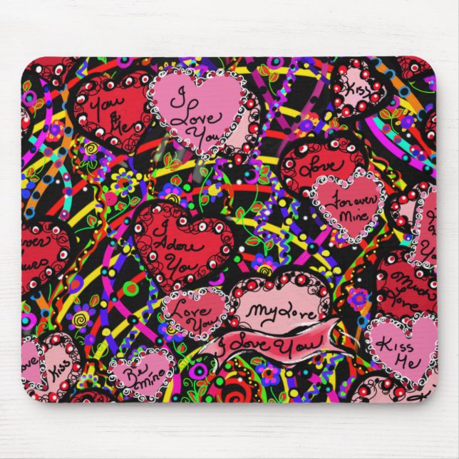 Liebe Hearts Mousepad (Vorne)