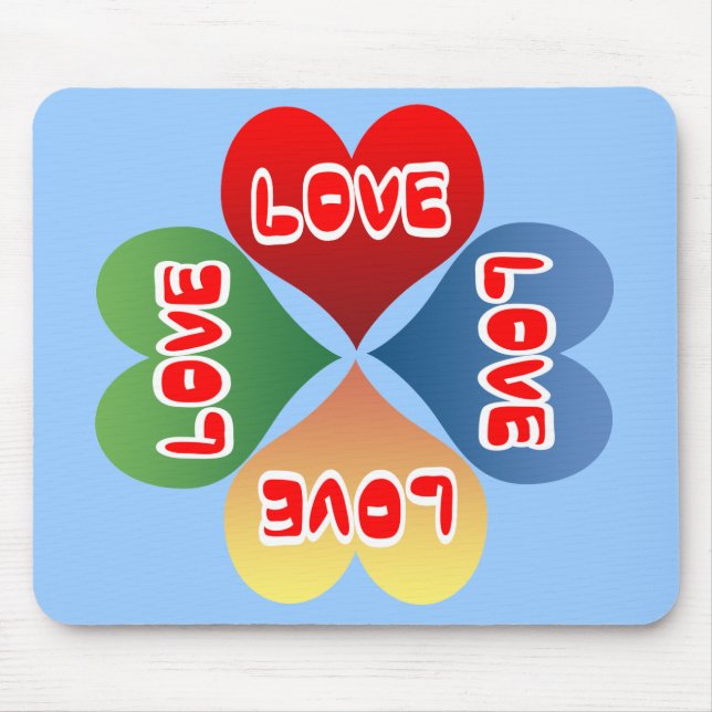 Liebe Hearts Mousepad (Vorne)