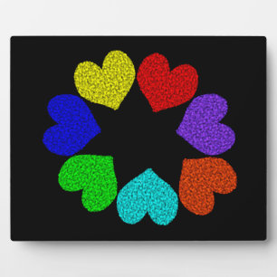 Liebe Hearts Plaque Fotoplatte