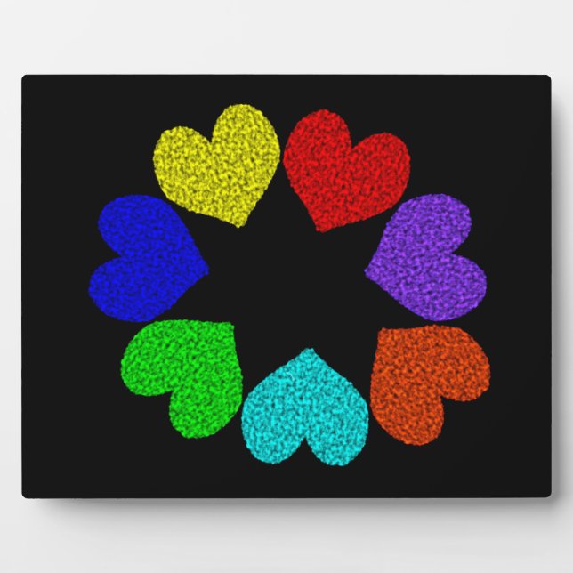 Liebe Hearts Plaque Fotoplatte (Vorderseite)