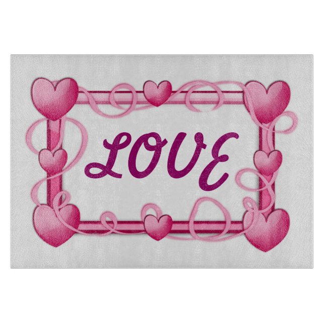 LIEBE HEARTS SCHNEIDEBRETT (Vorderseite)