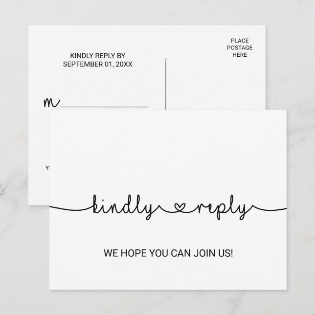 Liebe Hearts Song Request UAWG Postcard Einladungspostkarte (Vorne/Hinten)