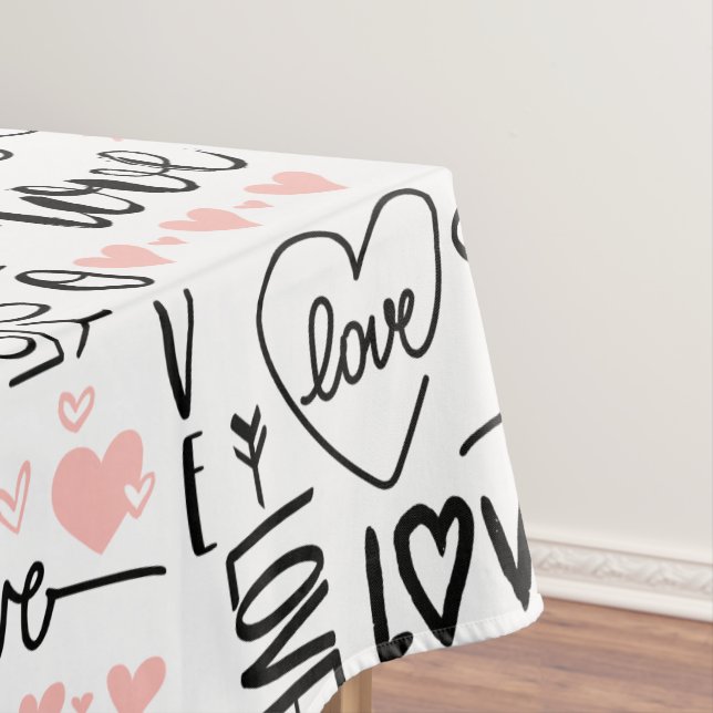 Liebe Hearts Tischdecke (Beispiel)