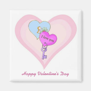 Liebe Hearts Valentine Magnet