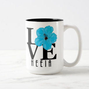 LIEBE Heeia Hawaii Blue Hibiskus 15oz Zweifarbige Tasse