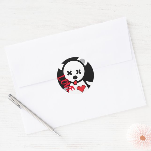 Liebe Heft Round Sticker (Umschlag)