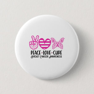 Liebe heilen Brustkrebs Aufklärungskrieger Pi Button