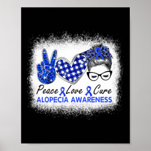 Liebe heilen Frauen Alopezie Bewusstsein Poster