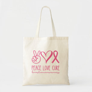 Liebe heilen rosa Ribbon Krieger Brustkrebs Tragetasche