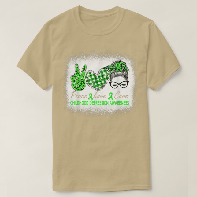 Liebe heilt Frauen - Bewusstsein für Kinderdepress T-Shirt (Design vorne)