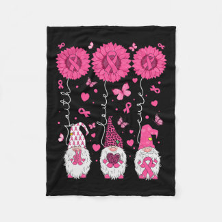 Liebe heilt Gnomes Sonnenblumen Brustkrebs Bewusst Fleecedecke