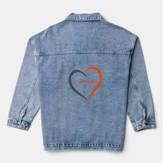 Liebe heilt jeansjacke (Rückseite)