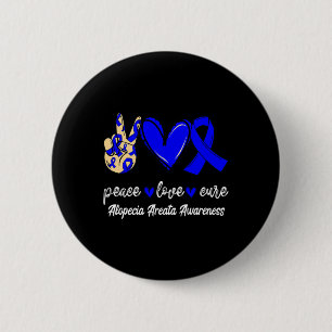 Liebe Heilung Alopezie Areata Blauer Schleim Bewus Button