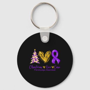 Liebe Heilung Lila Ribbon Fibromyalgie Bewusstsein Schlüsselanhänger