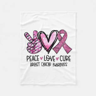 Liebe Heilung rosa Ribbon Krebs Brust Bewusstsein Fleecedecke