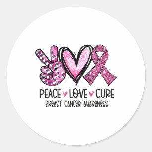 Liebe Heilung rosa Ribbon Krebs Brust Bewusstsein Runder Aufkleber