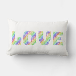 LIEBE & HEILUNG: Zweiseitiger Regenbogen-Affirmati Lendenkissen