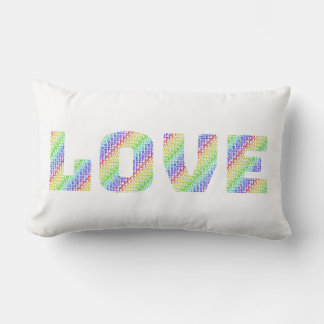 LIEBE & HEILUNG: Zweiseitiger Regenbogen-Affirmati Lendenkissen