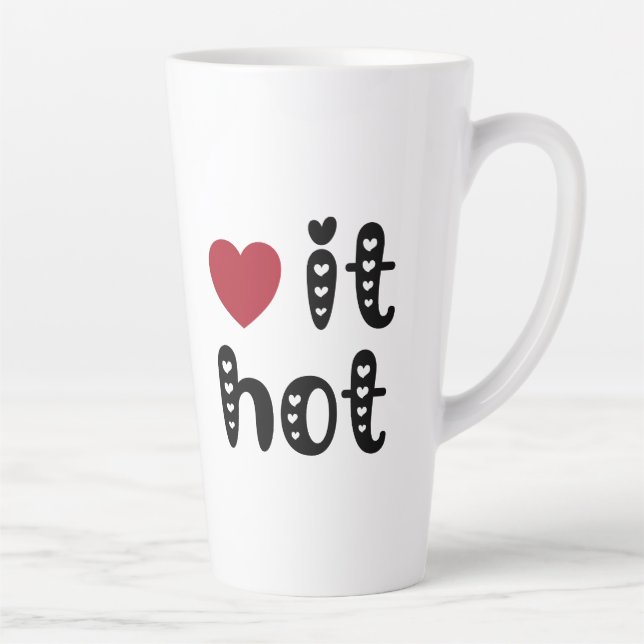 Liebe heiß mit Herz Milchtasse (Rechts)