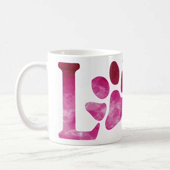 Liebe Helles Rosa Kaffeetasse (Links)