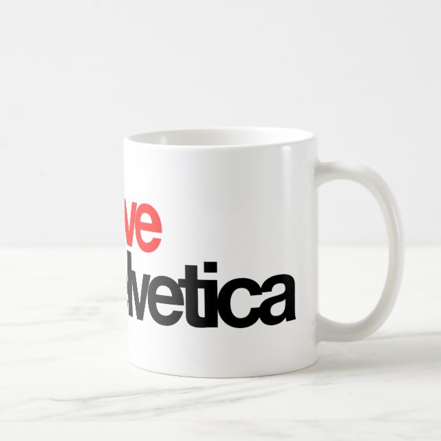 Liebe-HelveticaTasse Kaffeetasse (Rechts)