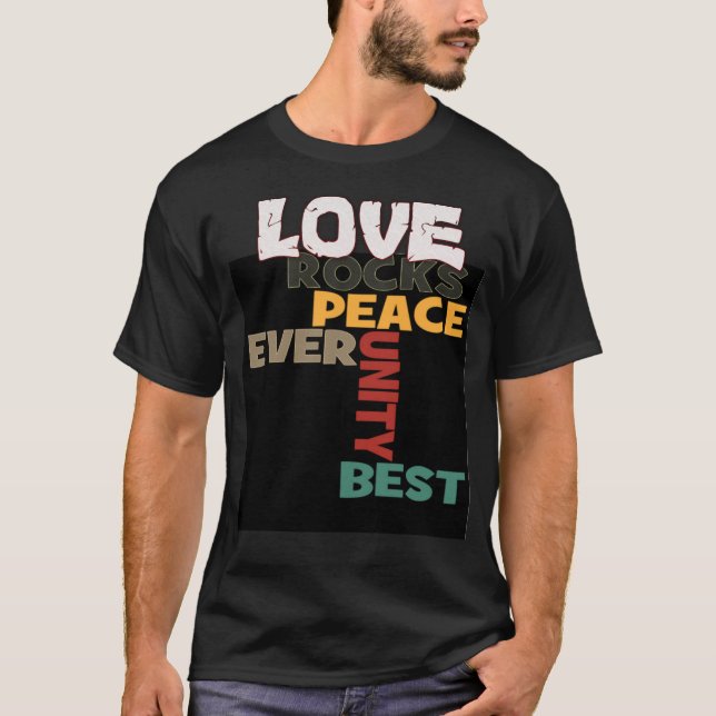 Liebe Herren T-Shirt Top (Vorderseite)