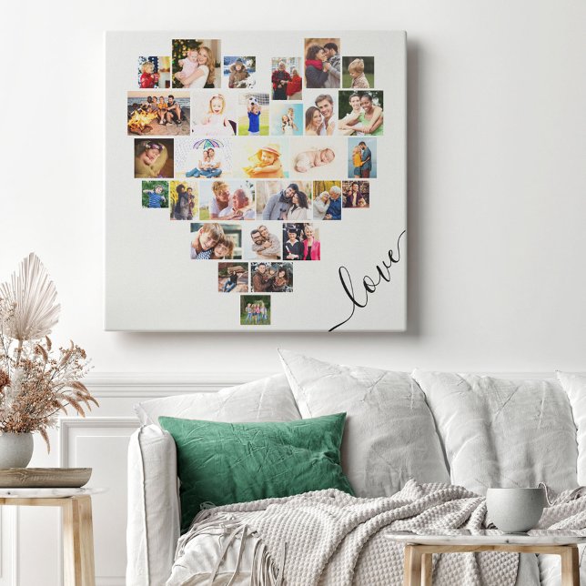 Liebe Herz 29 FotoCollage Stretched Canvas Print Leinwanddruck (Von Creator hochgeladen)
