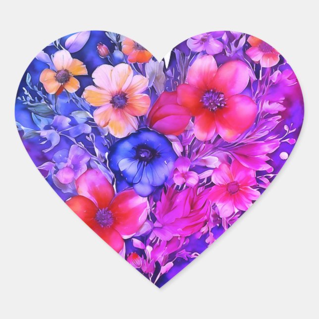 Liebe Herz-Aufkleber (Vorderseite)