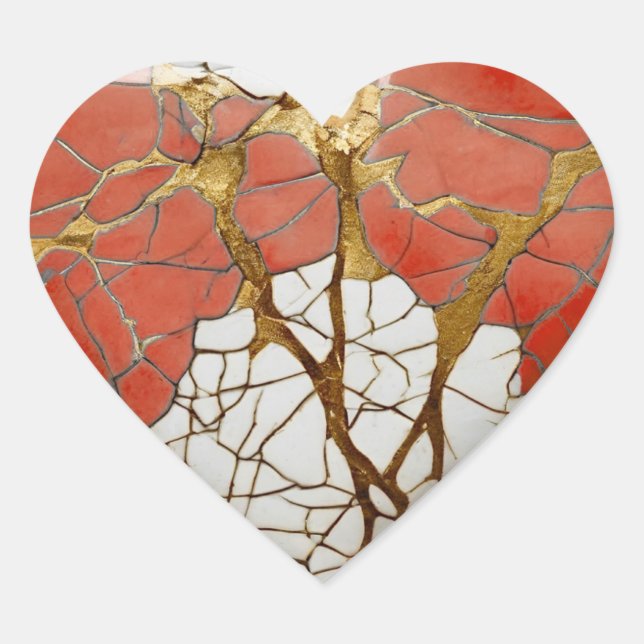 Liebe Herz-Aufkleber (Vorderseite)