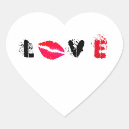 Liebe Herz-Aufkleber